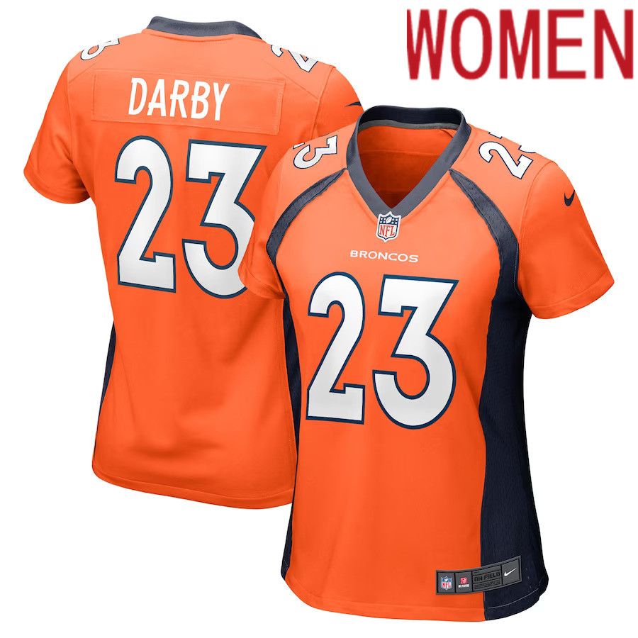 Women Denver Broncos #23 Ronald Darby Nike Orange Player Game NFL Jersey